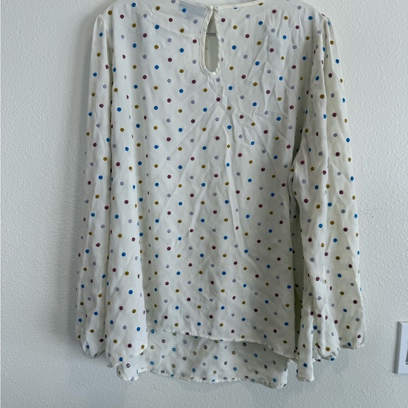 ModCloth Sheer Embroidered Polka Dot Top Size 2XL - Picture 3 of 7